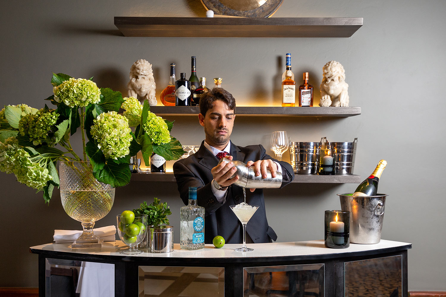 Man pouring a cocktail